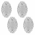 Heritage Lace 11 x 18 in. Floral Trellis Doilies, White - Set of 4 FT-1118W-S